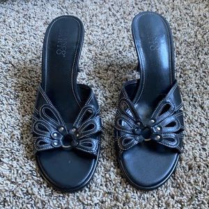 Franco Sarto black heel slip on 8.5